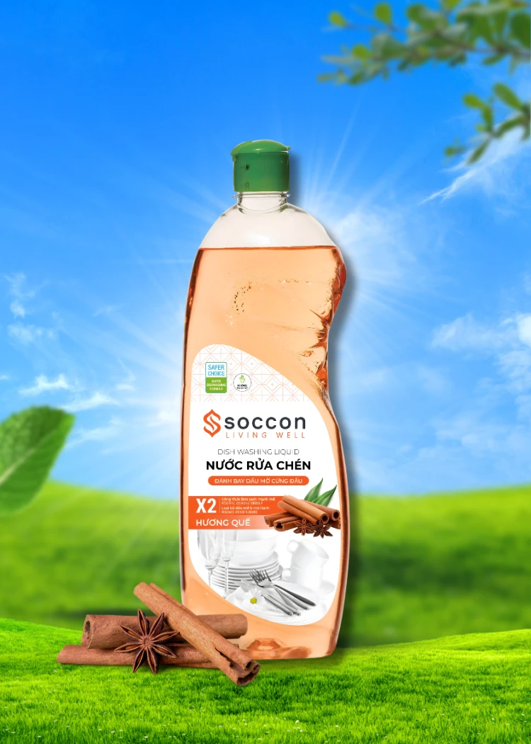 Nước rửa chén hương quế