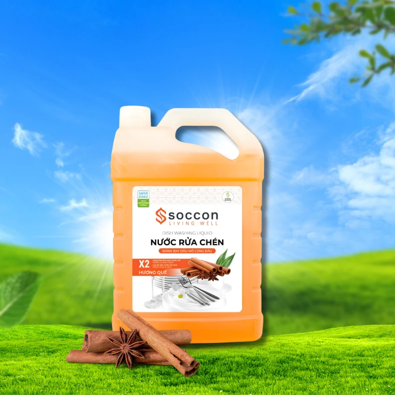 Nước rửa chén hương quế