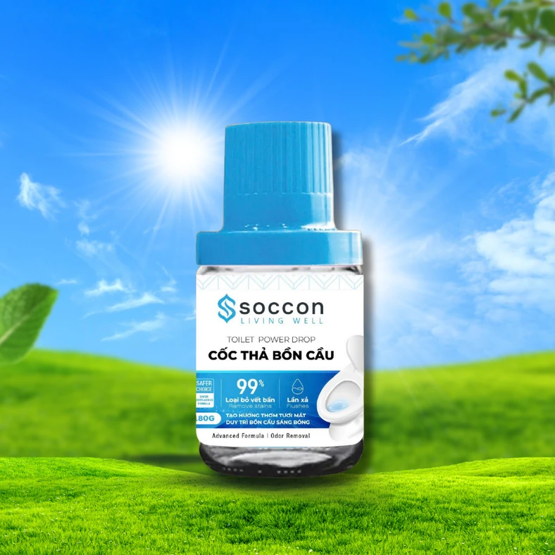 Cốc thả bồn cầu xanh